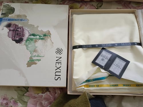 Customer photo review of Off White ( Unstitched ) Deluxe Boski