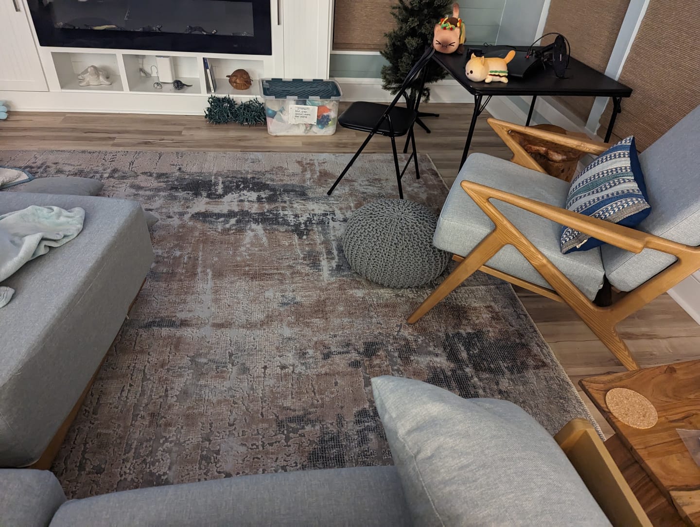 Customer photo review of Abstract Twilight Ash Rug