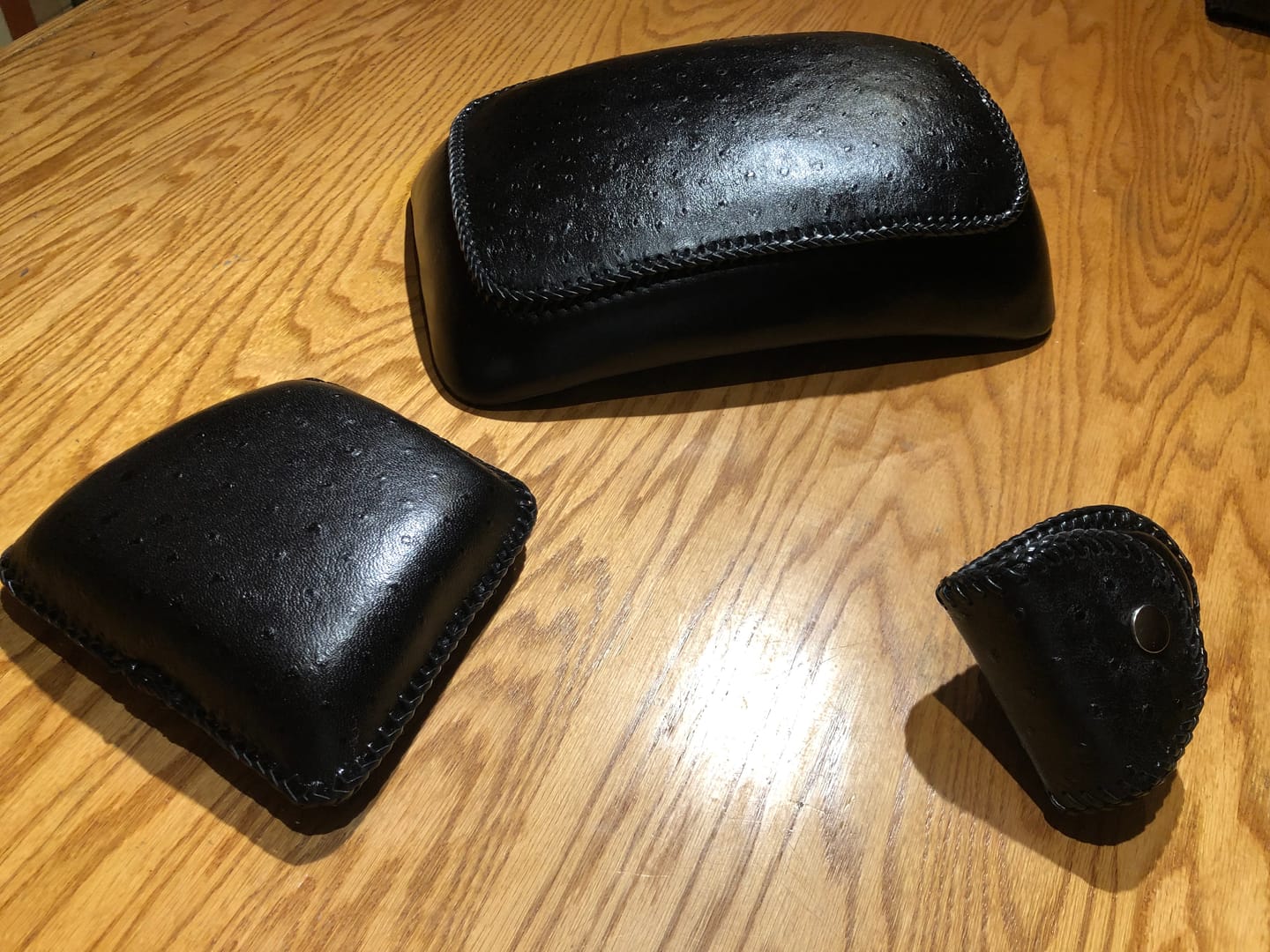 Customer photo review of Ostrich Embossed Lambskin Leather