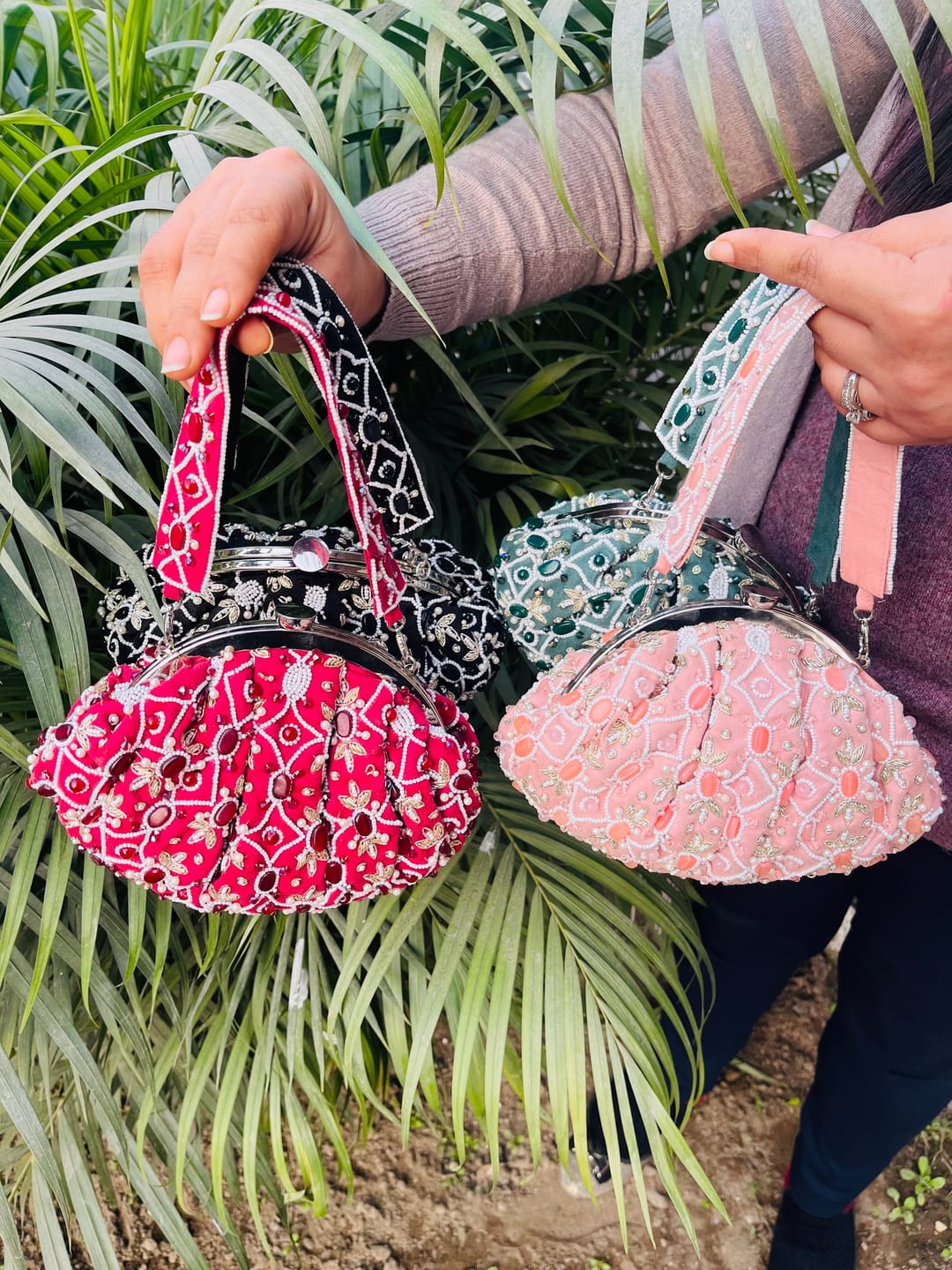 Customer photo review of Sugarcrush Pink Soft Pouch with Handle