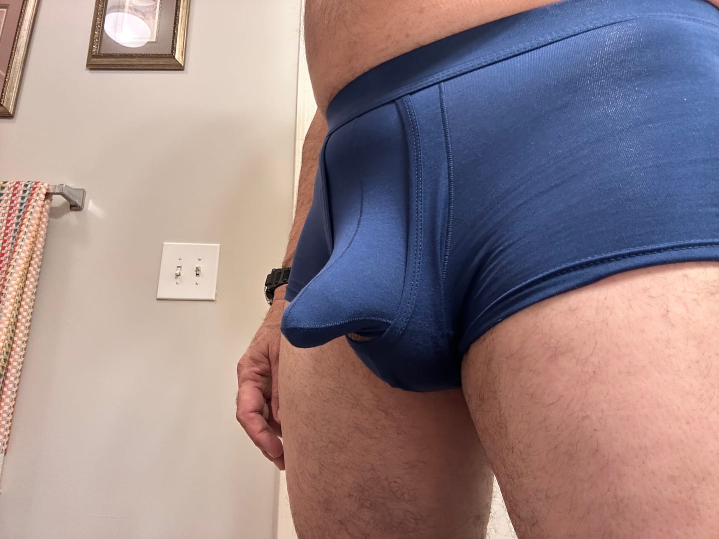Customer photo review of 3 Pack Men's Dual Pouch Underwear Separate Pouch Modal Trunks
