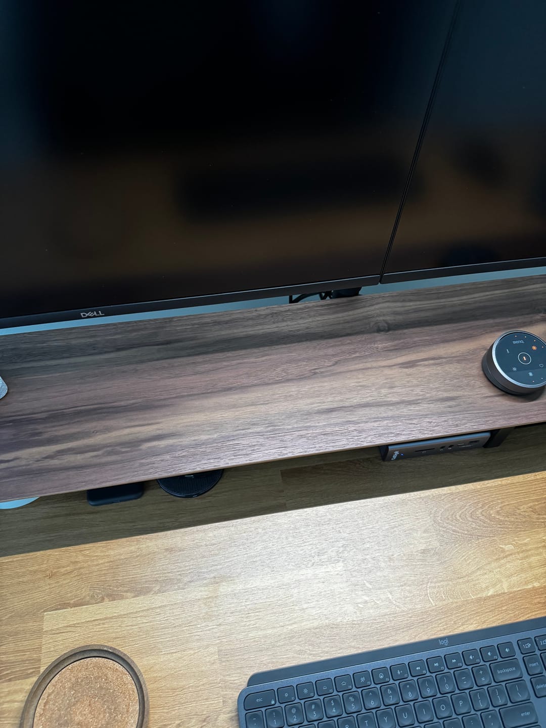 Customer photo review of Desk Shelf (walnut)