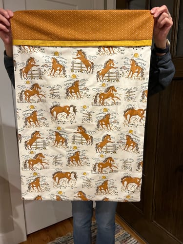 Customer photo review of Mustangs Pillowcase Kit with Free Pattern