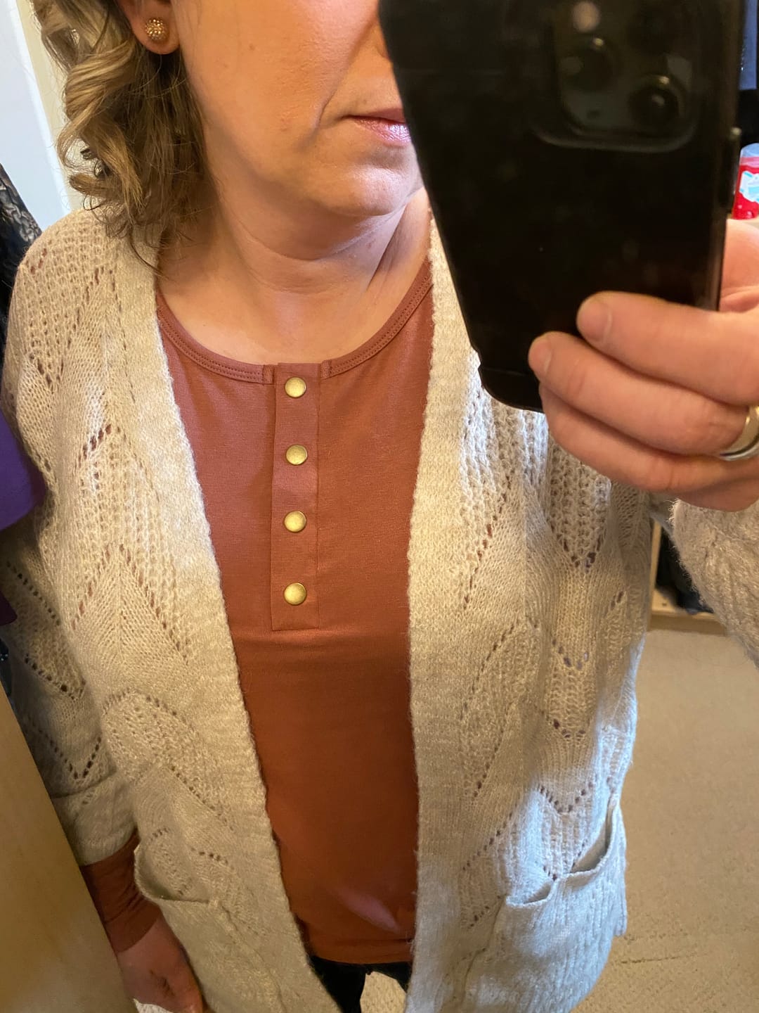 Customer photo review of *Freshly Baked* Long Sleeve Henley - Boxing Week