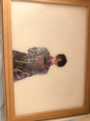 Customer photo review of A O T Series LED Light Painting Anime Photo Frame Wall Art
