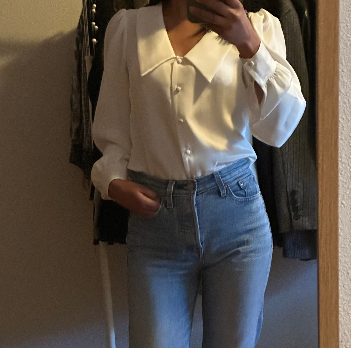 Customer photo review of Yves Silk Blouse