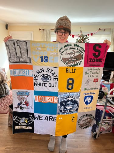 T-shirt quilt featuring penn state wrestling by Lori from MD