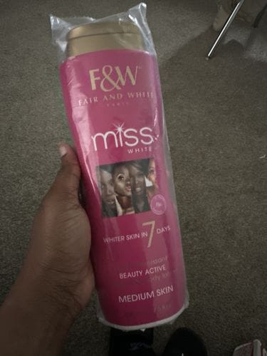 Customer photo review of Fair and White Miss White Body Lightening Lotion 7 days 500ml