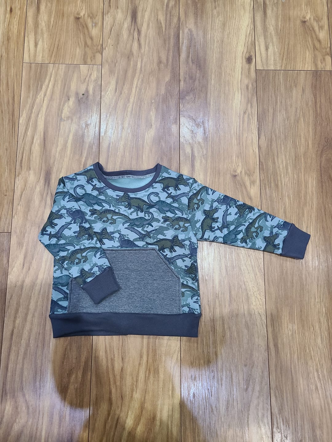 Customer photo review of Dinosaurs Sweatshirt Fabric