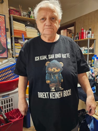 Customer photo review of KEINEN BOCK TEDDY Vorderdruck T-Shirt