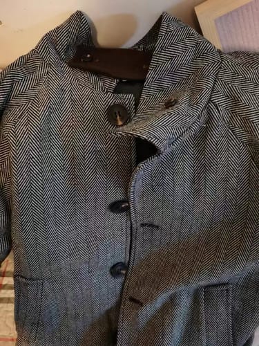 Customer photo review of Retro Wool Mid-length Over-the-knee Coat