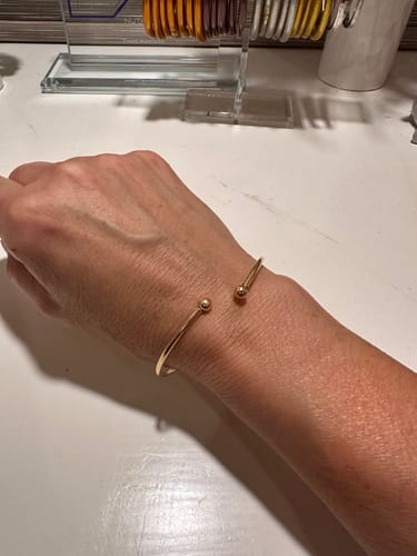 Customer photo review of Gold Cuff Bracelet