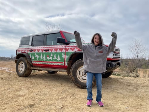 Customer photo review of MEK Removable Trail Armor: Bronco 4D Ugly Sweater Holiday Edition