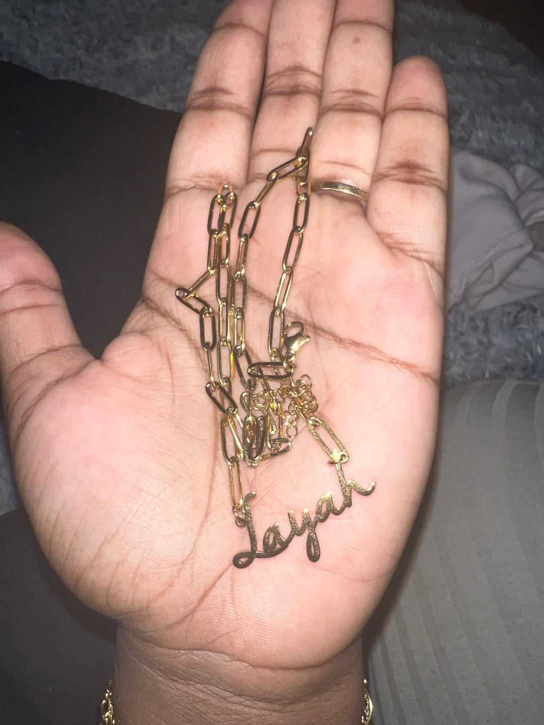 Customer photo review of Collier Prénom Chaîne Maillon