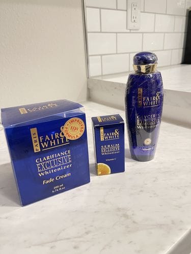 Customer photo review of Fair and White Exclusive Whitenizer Serum with Pure Vitamin "C" 30 ml / 1 fl oz