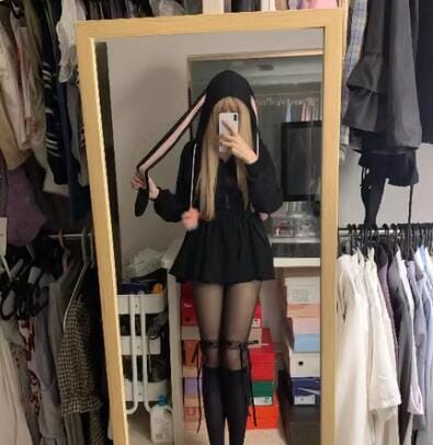 Customer photo review of Rabbit ears sweatshirt set H002