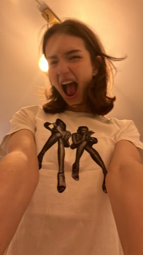 Customer photo review of 'After Party' baby tee