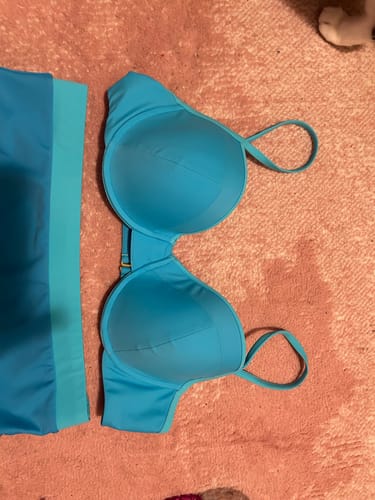Customer photo review of SADIE Bubble Blue Underwire Bikini Top