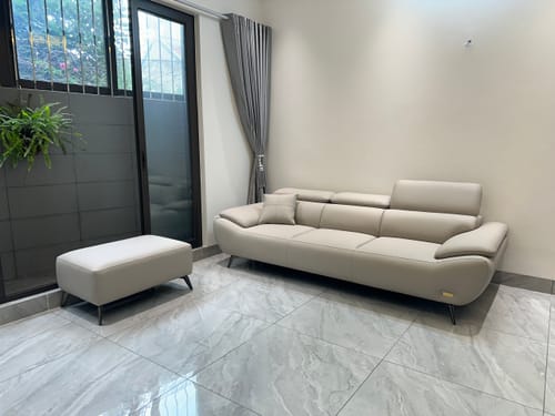 Customer photo review of DORIAN - Sofa văng da 3 chỗ tựa gật gù