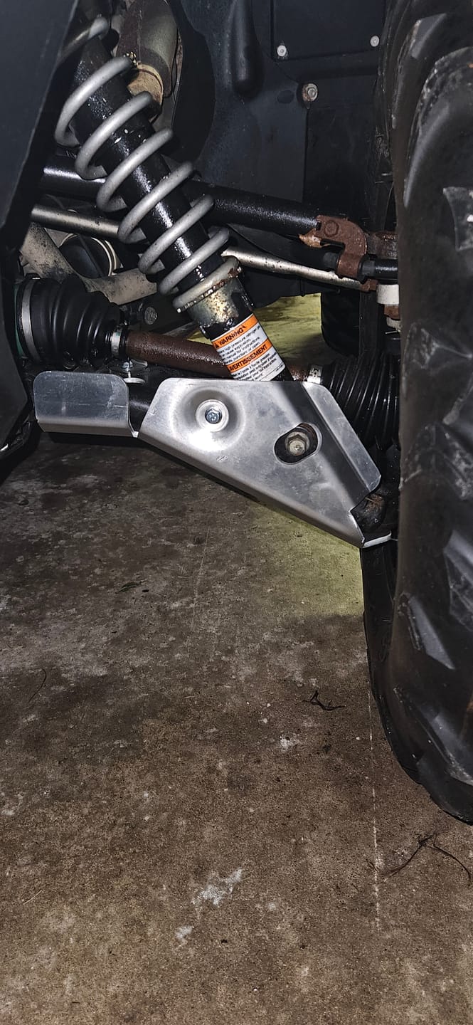 Customer photo review of Aluminum A-arm Guards for Yamaha Grizzly 550/700