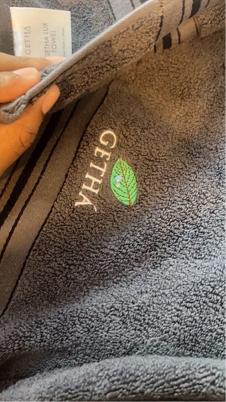 Customer photo review of Getha Lux Towel - Dark Grey