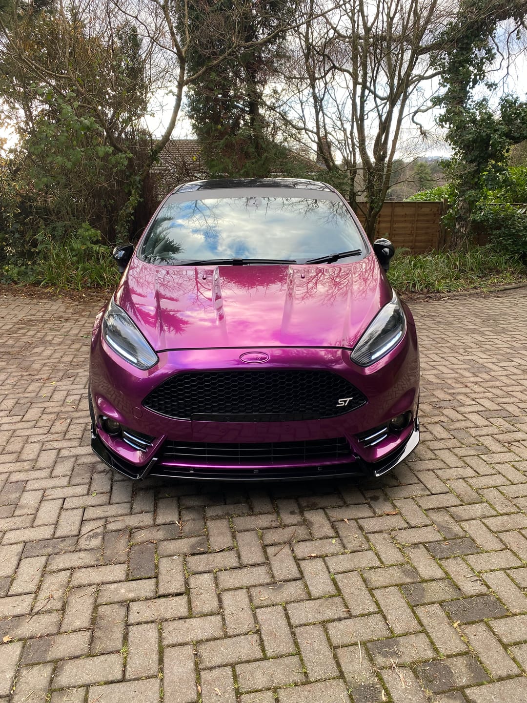 Customer photo review of Glossy Metallic Grape Purple Vinyl Wrap