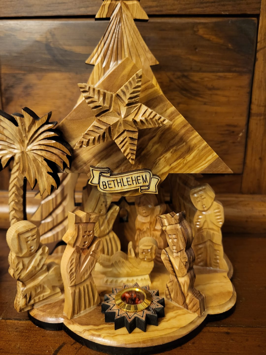 Customer photo review of Olive Wood Nativity Scene with Music Box (8x6 inches)