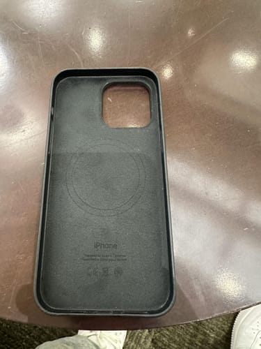 Customer photo review of iPhone 14 Leather Case with MagSafe