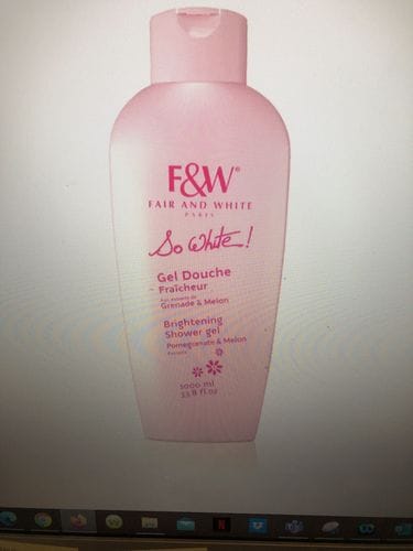 Customer photo review of Fair and White So White! Refreshing Shower Gel With Pomegranate And Melon Extracts (Jumbo-1000ml / 33.81 fl oz)