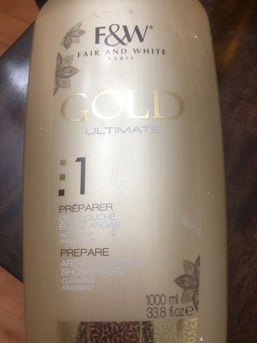 Customer photo review of Fair and White 1: Gold Argan Shower Gel 1000ml / 33.81 fl Oz