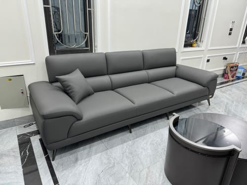 Customer photo review of BERNI - Sofa văng da 3 chỗ tựa liền