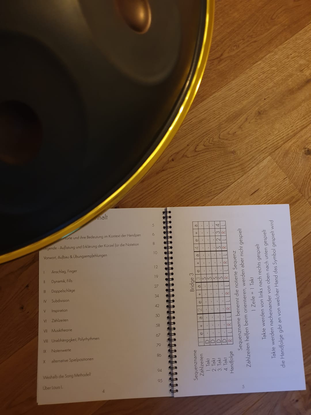 Customer photo review of Handpan Buch "die SOng Methode für Handpans" - von Louis L.