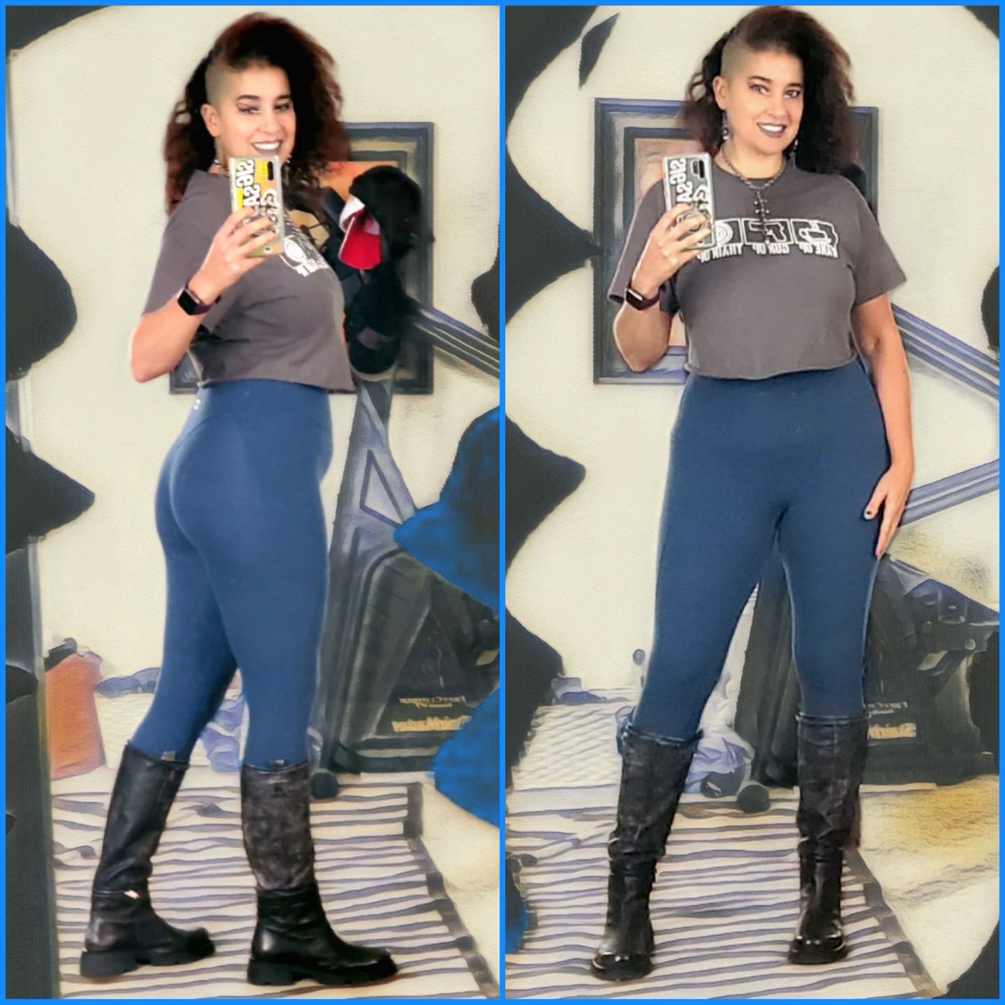 Customer photo review of NKD Leggings With Pockets | Dark Blue
