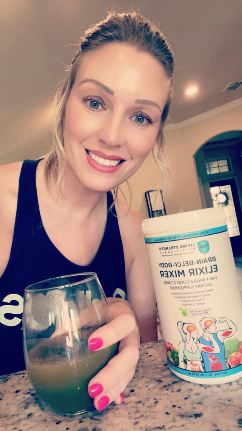Customer photo review of Brain-Belly-Body Elixir Mixer Powder
