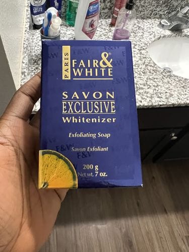 Customer photo review of Fair & White Exclusive Exfoliating Soap with Pure Vitamin C 7 oz / 200 gr