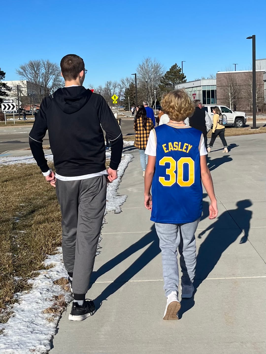 Customer photo review of Custom Stitched Basketball Jersey for Men, Women And Kids Royal-Yellow-White