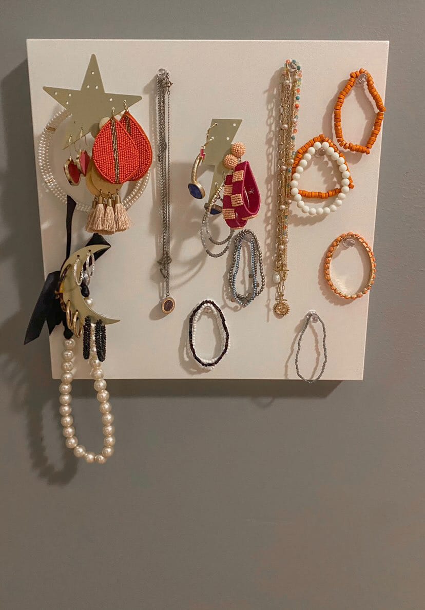 Customer photo review of Wall Jewelry Organizer Large Board For Tweens, Teens, & Young Adult Girls
