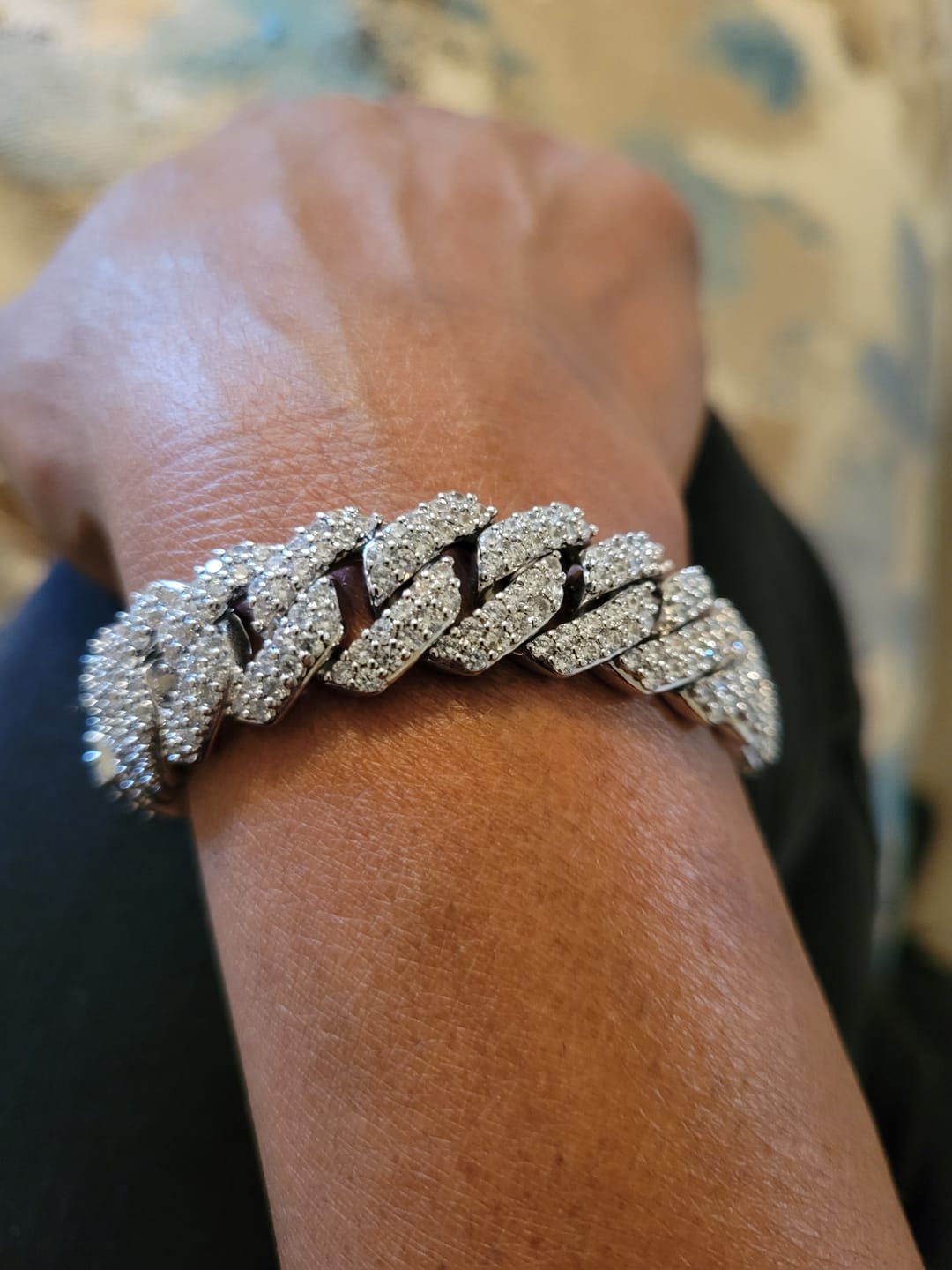 Customer photo review of 14mm Monaco Bracelet - White Gold