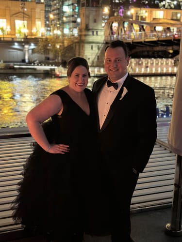 Customer photo review of Ruffled Cap Sleeve V-Neck A Line Tulle Dress