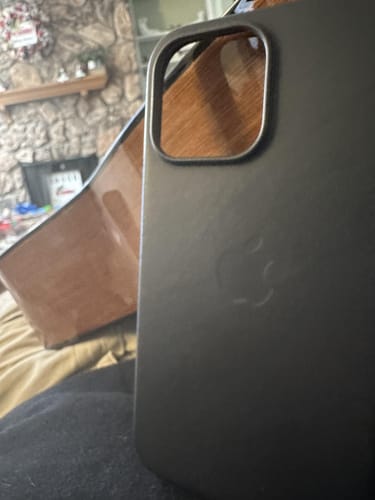 Customer photo review of iPhone 14 Leather Case with MagSafe
