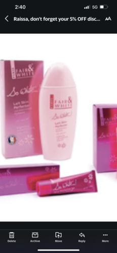 Customer photo review of Fair & White SoWhite! Essentials Kit