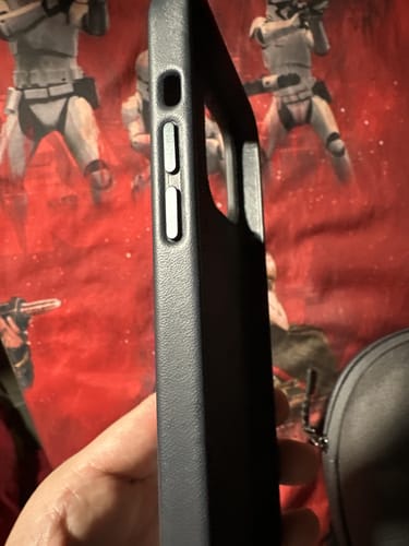 Customer photo review of iPhone 14 Leather Case with MagSafe