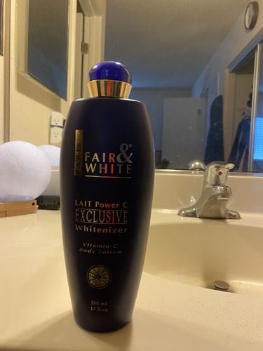 Customer photo review of Fair and White Exclusive Body Lotion with Pure Vitamin "C" 500ml 16.9 fl oz