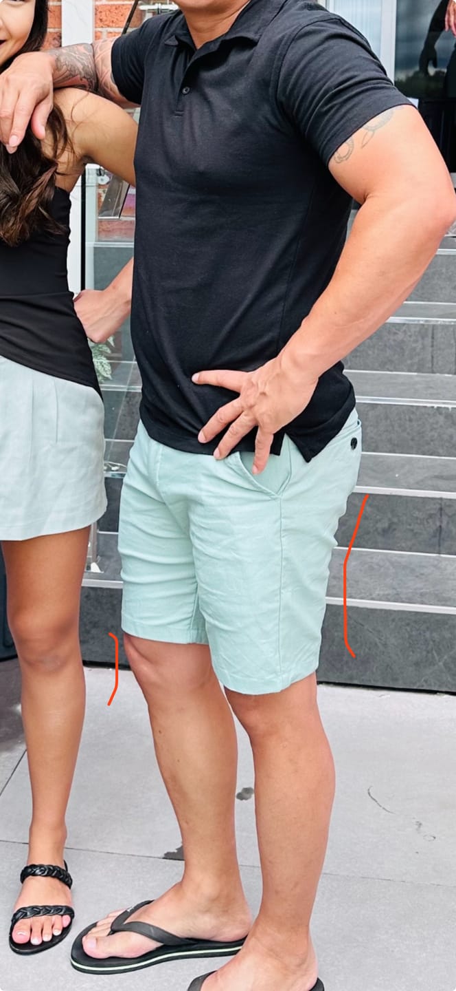 Customer photo review of Ultra-Stretch 9” Chino Shorts - Green