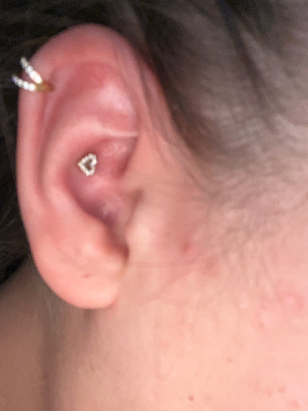 Customer photo review of Heart Piercing | Titan