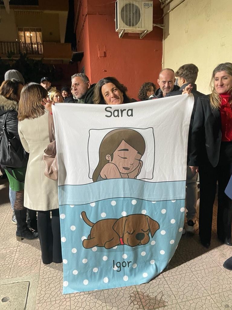 Customer photo review of Tempo di coccole con gli animali domestici (Singolo) - Plaid personalizzato