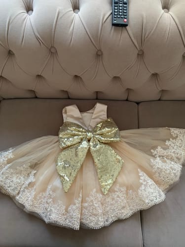 Customer photo review of Baby Gril Birthday Party Dress Sequins Puffy Gril Dress Princess Dress Girl Formal Dresses