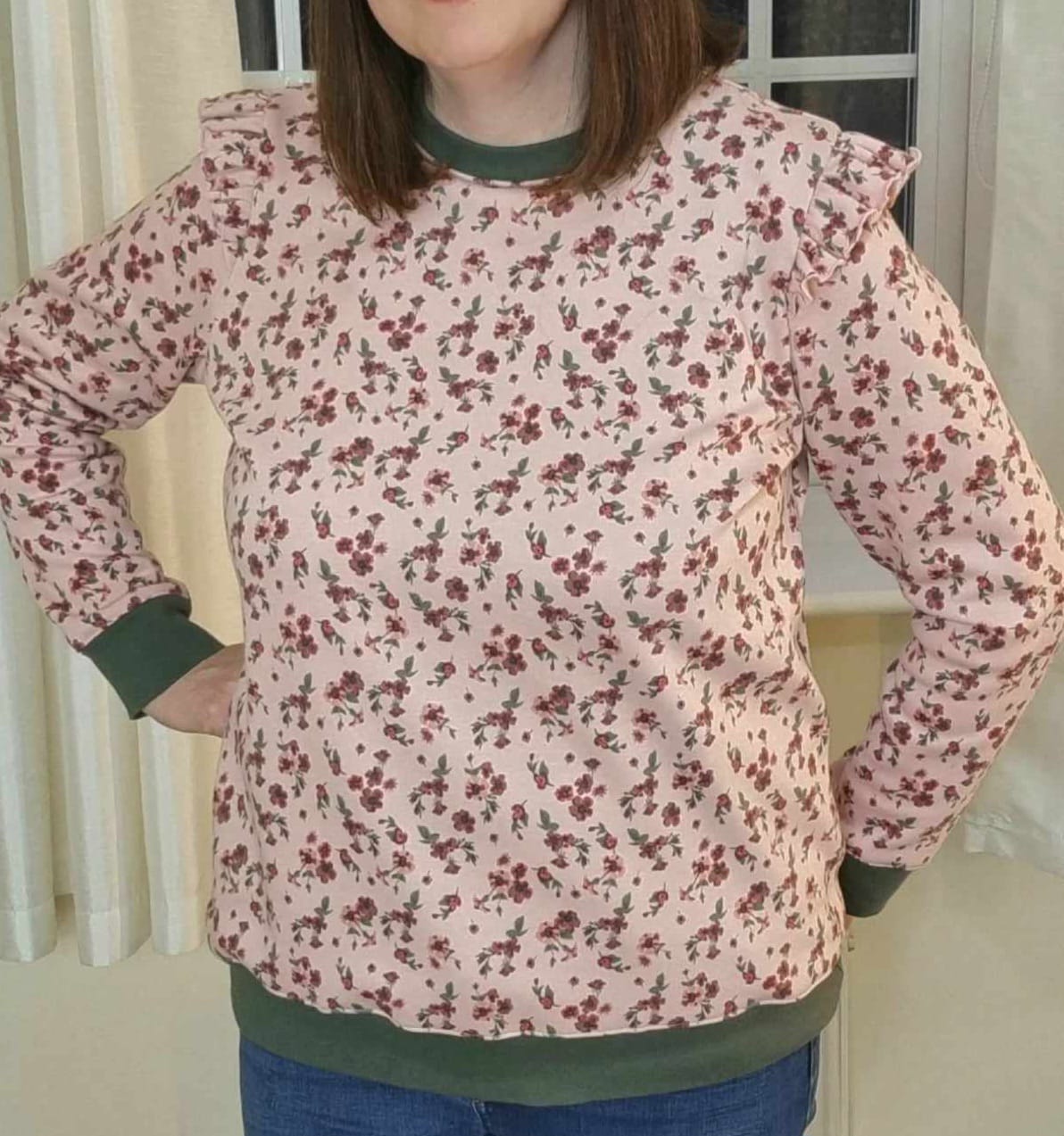 Customer photo review of Simple Floral Sweatshirt Fabric