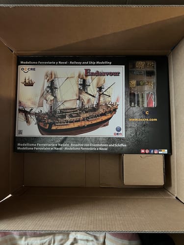 Reseña con foto de un cliente sobre Maqueta Barco Endeavour