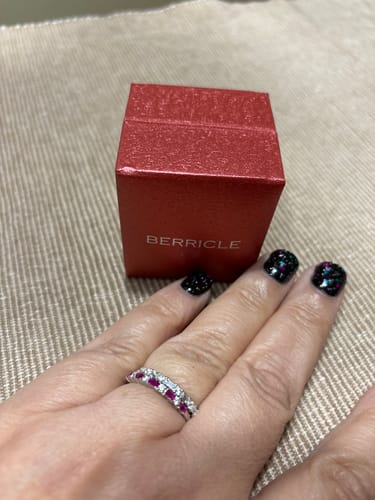 Customer photo review of Art Deco CZ Eternity Ring in Sterling Silver